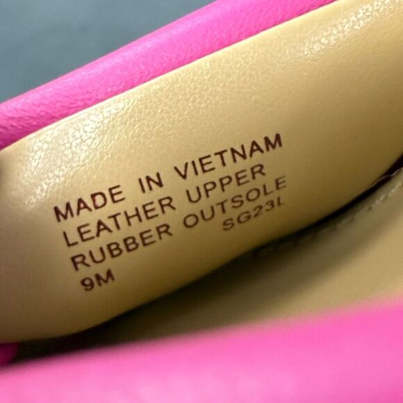 Womens Michael Kors Sadie Hot Pink Bow Heels Ankle Strap Leather sandals size 9 - Picture 9 of 9